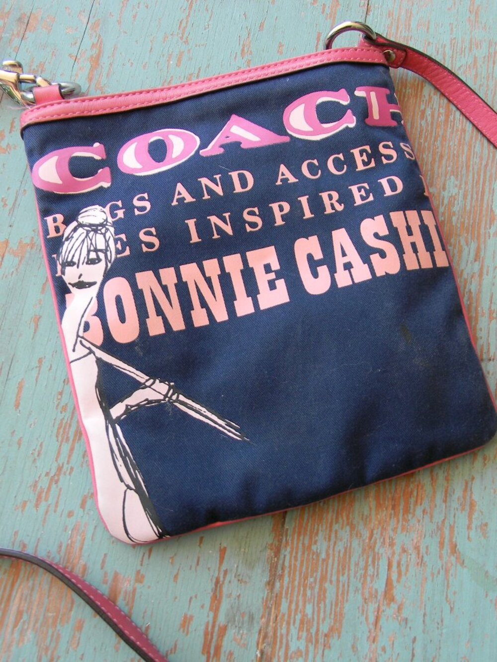 COACH BONNIE CASHIN CANVAS/LEATHER KISSLOCK CROSSBODY BAG 42605 SWINGPACK